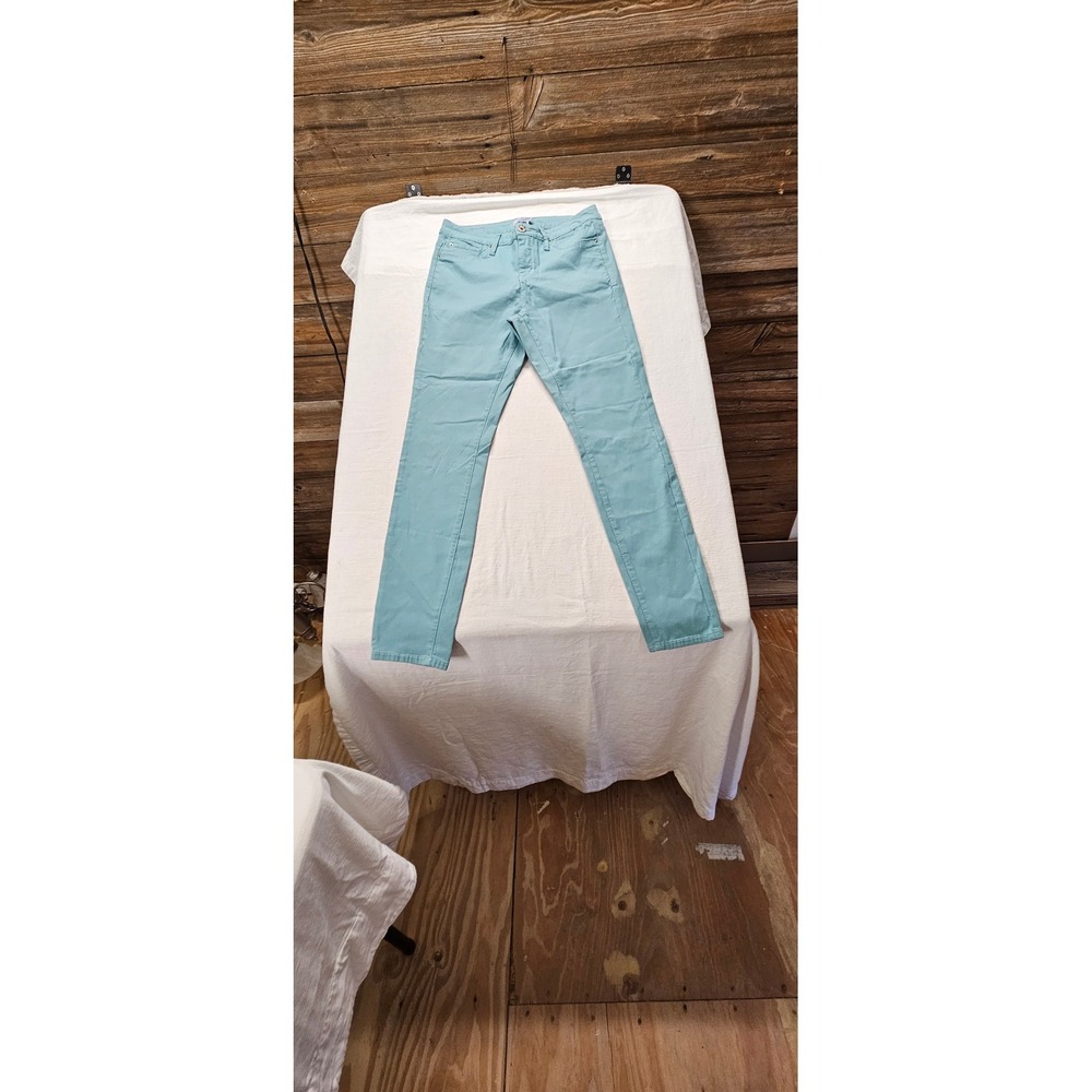 Royalty For Me Womens 18W Skinny Jeans Teal Blue Colored Denim Stretch Pants